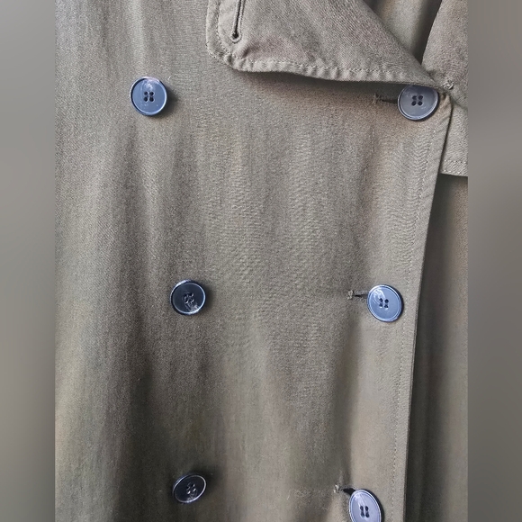 Zara Womans Outterwear oversized coat S Military Treach Olive Army Green - Picture 6 of 15